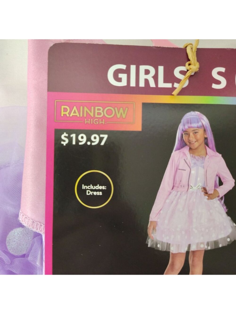 Disguise Girls S (6/6X) Rainbow High Violet Costume Dress Set - Picture 6 of 9